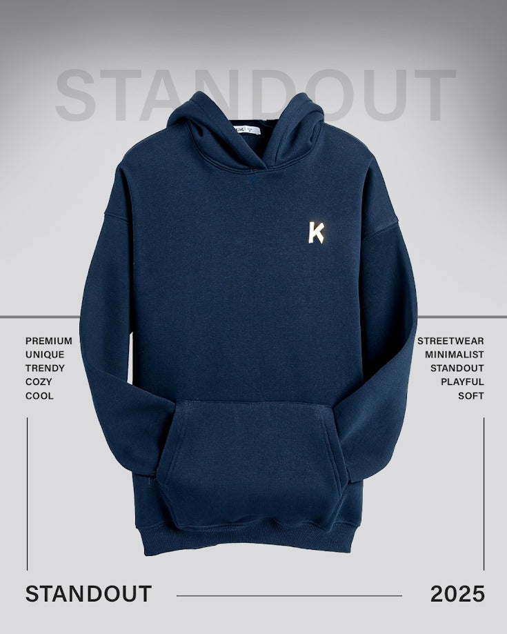 blue basic hoodie