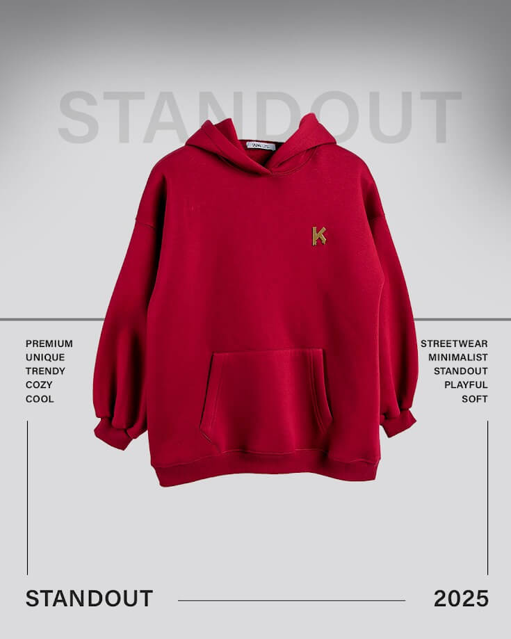 Red basic hoodie