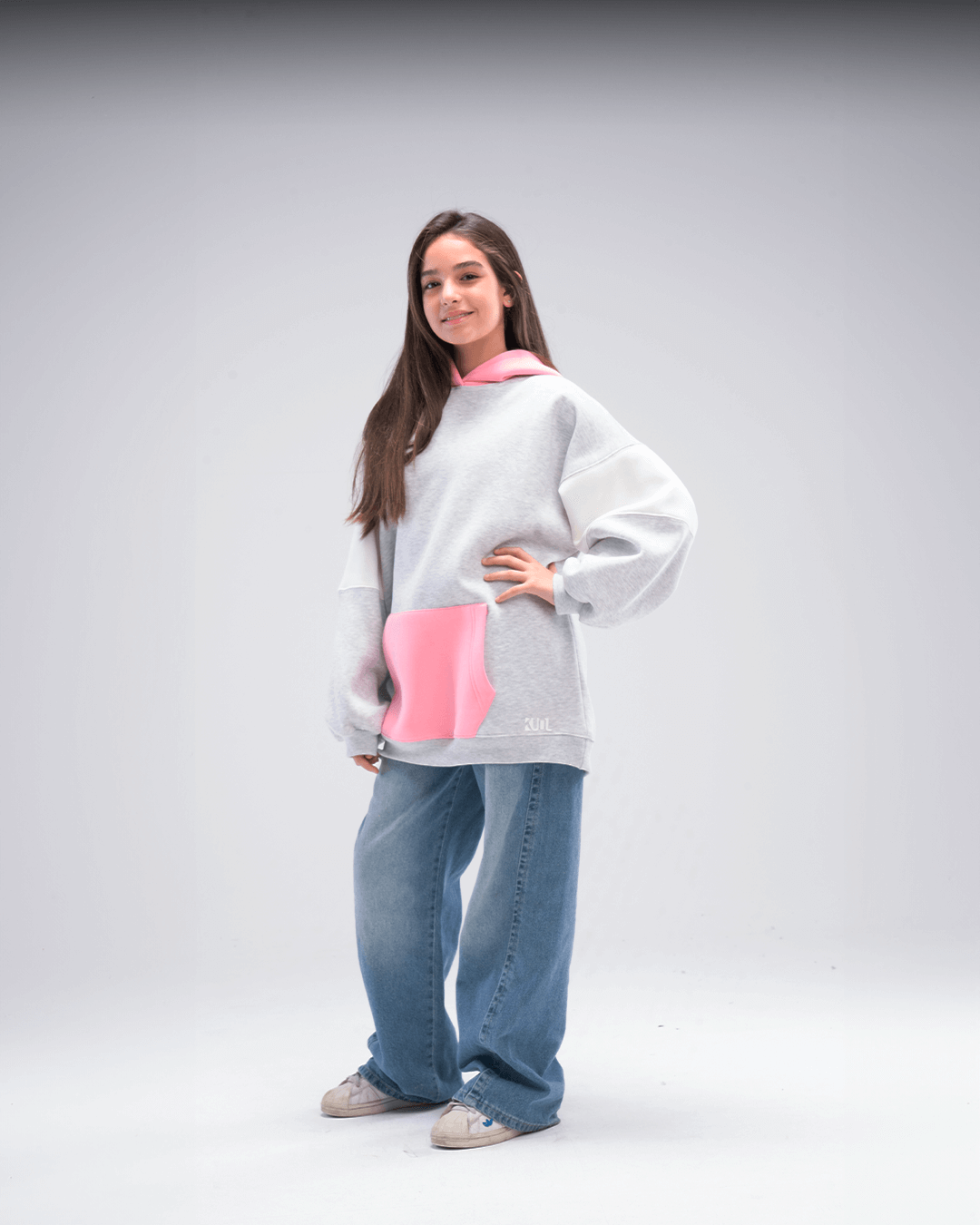 oversized grey hoodie