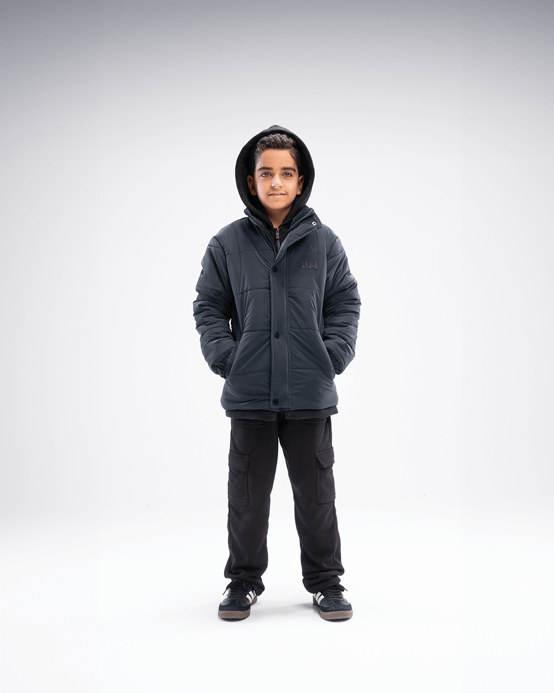puffer jacket - black